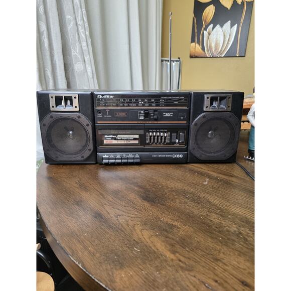 Quasar Gx-3619 BOOMBOX both RADIO CASSETTE works VINTAGE - Picture 1 of 16